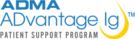 Logo for ADMA ADvantage Ig Patient Support Program